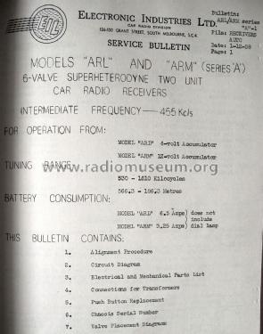 6-Valve Superheterodyne Two Unit Car Radio Receiver ARM - Series A; Astor brand, Radio (ID = 1835639) Car Radio