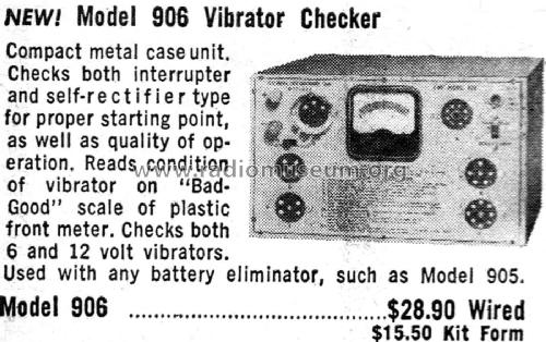 Battery Eliminator, Charger, Vibrator Tester 905-6A; Electronic (ID = 2080679) Ausrüstung