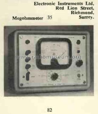 Myria Megohmmeter 35; MicOvac Brand (ID = 3016682) Equipment