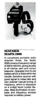 Seafarer Range Seafix 2000; Electronic (ID = 2204447) Radio