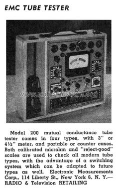 Tube Tester 200 ; Electronic (ID = 1232831) Ausrüstung