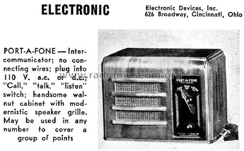 Port-A-Fone ; Electronic Devices (ID = 1093635) Ampl/Mixer