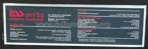 Heil amt5a ; ESS Electrostatic (ID = 2687207) Speaker-P