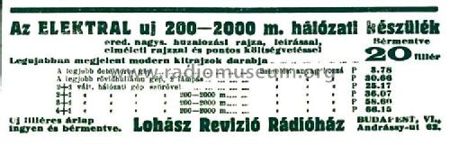 Elektral 1932S; Elektral - Revízió R (ID = 2447100) Radio