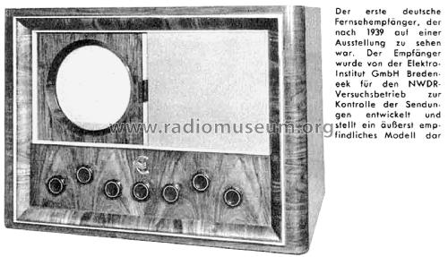 Versuchsfernsehempfänger ; Elektro-Institut (ID = 2537050) Televisión