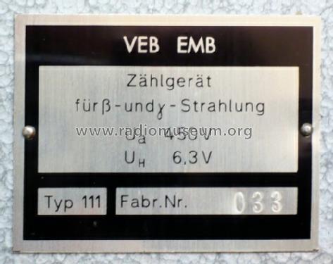 Zählrohrverstärker ZM 59/54, 111; Elektro-Mechanik (ID = 737622) teaching