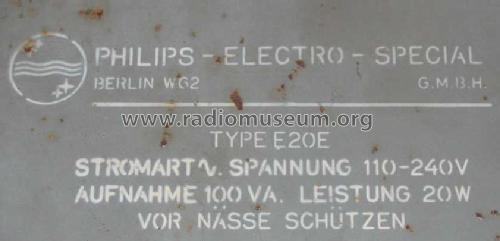 E20E; Philips Electro (ID = 202226) Ampl/Mixer