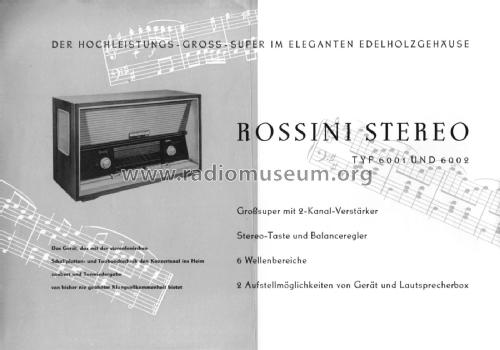 Rossini Stereo 6002; Elektroakustik (ID = 2125987) Radio