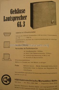 Gehäuse-Lautsprecher GL3; Elektrotechnische (ID = 1488579) Altavoz-Au