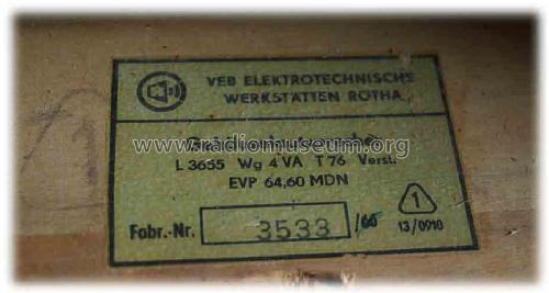 Gehäuselautsprecher L 3655 Wg 4 VA T76 Verst.; Elektrogerätebau (ID = 1177483) Lautspr.-K