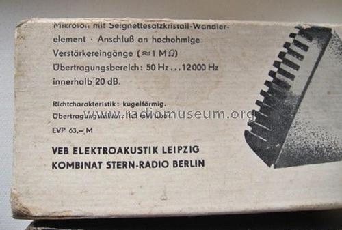 Kristallmikrofon KM 265; Elektrogerätebau (ID = 2281979) Microphone/PU