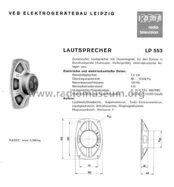 Lautsprecherchassis LP553; Elektrogerätebau (ID = 2104294) Lautspr.-K