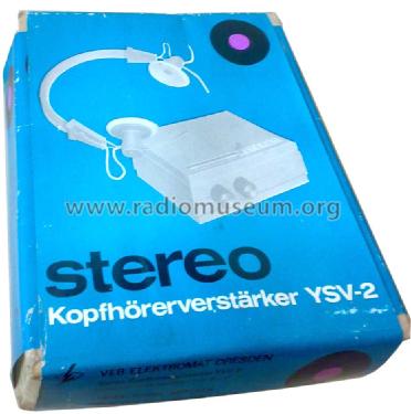 Stereo-Kopfhörerverstärker YSV-2 ; Elektromat, VEB; (ID = 1101216) Ampl/Mixer