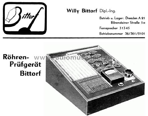 Röhrenprüfgerät Bittorf ; Elektromess Dresden; (ID = 1626292) Ausrüstung