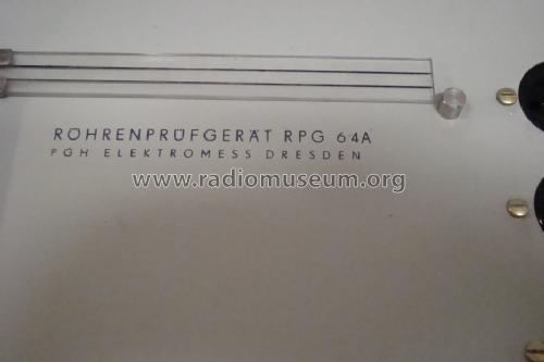Röhrenprüfgerät RPG64A; Elektromess Dresden; (ID = 508838) Ausrüstung