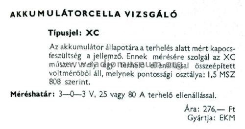 Akkumulátorcella Vizsgáló XC; Elektromos (ID = 2469337) Equipment