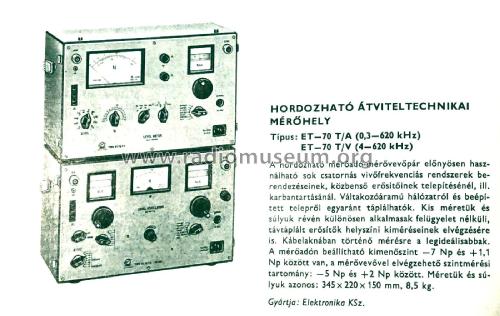 Level Oscillator ET70T/A; Elektronika (ID = 3076306) Equipment