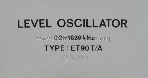 Level Oscillator ET90T/A; Elektronika (ID = 1030218) Equipment