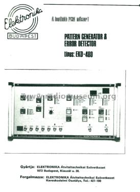 Pattern-generátor és hibaaránymérő - Pattern Generator & Error Detector EKD-480; Elektronika (ID = 2919533) Equipment