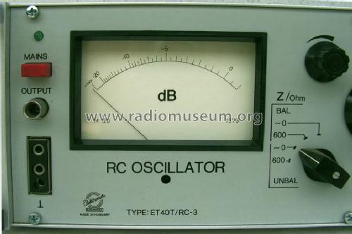 RC Oscillator ET40T/KC-3; Elektronika (ID = 1004143) Equipment