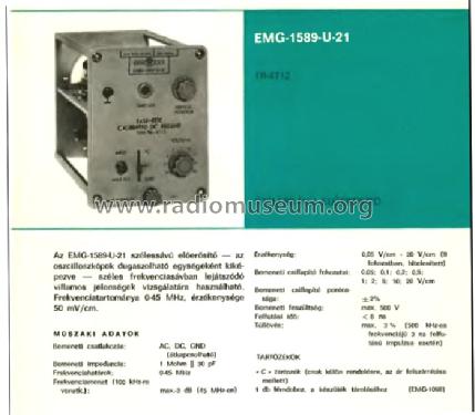 Broadband Preeamplifier 1589-U21 / TR-4712; EMG, Orion-EMG, (ID = 907204) Equipment