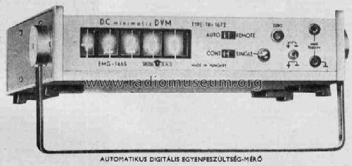 DC Voltmeter 1465/TR-1672; EMG, Orion-EMG, (ID = 589754) Equipment