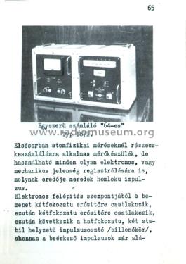 Egyszerű számláló '64'-es - Simple Counter by 64 1871; EMG, Orion-EMG, (ID = 2088734) Equipment