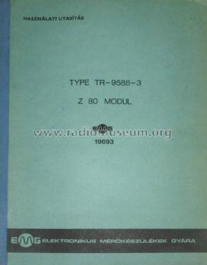 Logikai Analysator Modul 19693 / TR-9588-3 / Z-80; EMG, Orion-EMG, (ID = 1698509) Equipment