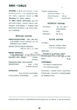 Microwave Power Meter EMG-1382C; EMG, Orion-EMG, (ID = 2088003) Equipment