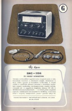 TV Sweep Generator 1194; EMG, Orion-EMG, (ID = 1254759) Equipment