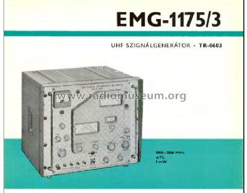 UHF Signal Generator 1175/3 / TR-0603; EMG, Orion-EMG, (ID = 906927) Equipment