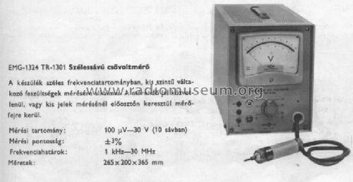 Wide Band V.T. Voltmeter 1324 / TR-1301; EMG, Orion-EMG, (ID = 766121) Equipment