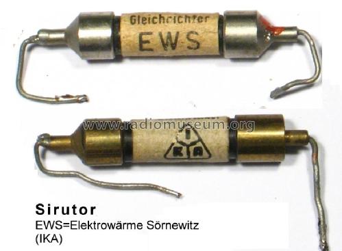 Gleichrichter Sirutor Radio part Elektrowärme Sörnewitz EWS; VEB Ostd