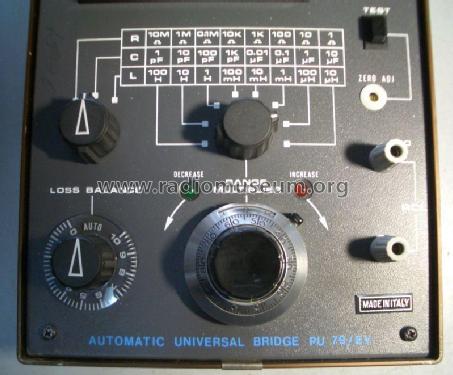 Automatic Universal Bridge PU 79/EV; Elettronica Veneta; (ID = 1986505) Equipment