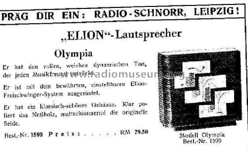 Olympia ; Elion, Leipzig (ID = 1312748) Speaker-P