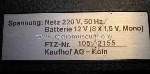 4 Band-Stereo Radio-Recorder RR7000; Elite; Kaufhof (ID = 592116) Radio