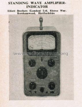 Standing Wave Amplifier-Indicator B813T; Elliot Brothers Ltd. (ID = 2659593) Equipment