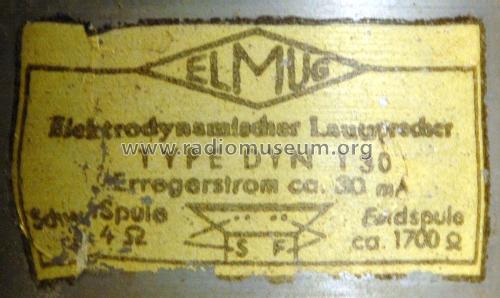 Elektrodynamischer Lautsprecher DYN 130; ELMUG, (ID = 2047495) Parleur