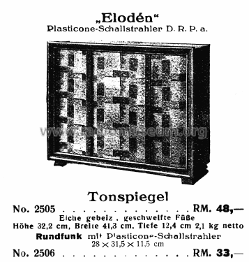 Tonspiegel ; Elodén-Werke, Müller (ID = 1887301) Speaker-P