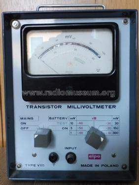 Transistor Millivoltmeter V-615; Elpo, Zaklad (ID = 2219291) Ausrüstung
