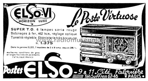 Elso-VI Horizon Luxe ; Elso El-So, L' (ID = 2140792) Radio