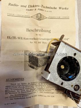 Kurzwellenvorsatz KWV 104; ELTEWE, Radio- und (ID = 3030338) Converter