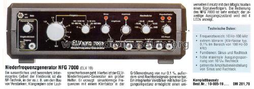 Niederfrequenz-Generator NFG 7000; ELV Elektronik AG; (ID = 1110719) Equipment