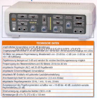 Signalverfolger Bausatz SV7000; ELV Elektronik AG; (ID = 1078630) Equipment
