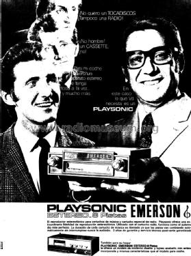 Playsonic Radio Car Stereo 8 track 52.401; Emerson Electrónica, (ID = 1739952) Car Radio