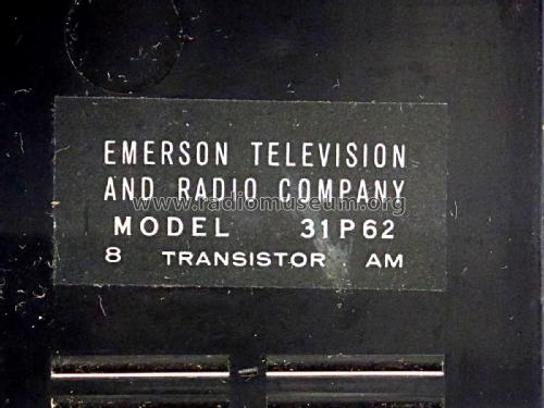 Eight Transistor 31P62; Emerson Radio & (ID = 2224104) Radio