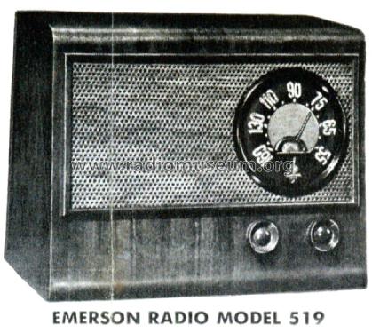 519 Ch= 120030; Emerson Radio & (ID = 1408830) Radio