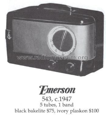 543 Ch= 120052; Emerson Radio & (ID = 1412222) Radio