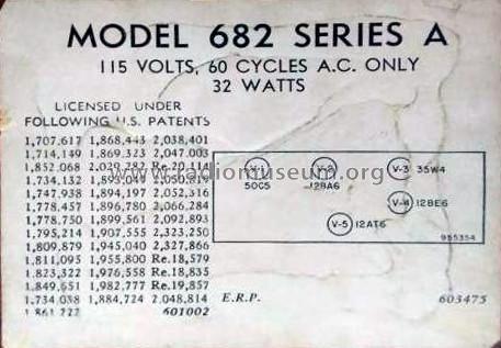 682 Series A; Emerson Radio & (ID = 2326450) Radio