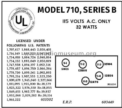 710B Ch= 120146-B; Emerson Radio & (ID = 2889961) Radio